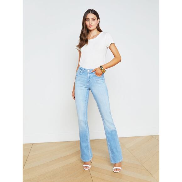 L'Agence Denim - L’Agence Selma Flare Leg High Rise Denim Blue Jeans Size 27